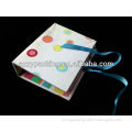 fabric cover photo album with PP pocket and fastened ribbon